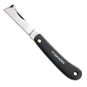 Fiskars Okuliermesser, Gesamtlänge: 17 cm, Rostfreier Stahl, Schwarz, K60