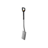 Fiskars Teleskop-Spaten für weiche Böden, ergonomische Form und hohe Langlebigkeit, borstahlförmige Spitze, Schwarz/Silber