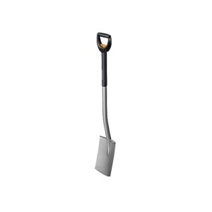 Fiskars Teleskop-Spaten für weiche Böden, ergonomische Form und hohe Langlebigkeit, borstahlförmige Spitze, Schwarz/Silber