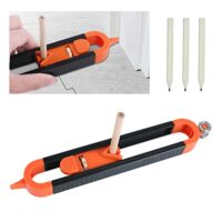 Professionelles Werkzeug für das Messen von Holz, Konturenlehre mit Schloss und Verriegelungsmechanismus, ideal für präzise Kopie und Messung unregelmäßiger Konturen.