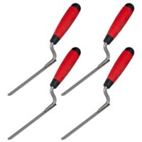 Fugenkelle, 4 Stücke, Breite 8 10 12 14 mm, Rutschfester Gummigriff, Fugenspachtel aus Edelstahl, für Präzises Mauern, Bauen, Fliesenlegen, Renovieren, Dekorieren und Gestalten