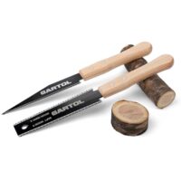 2-teiliges Set mit Ryoba-Säge und 6-Zoll-Bündigsege für präzise Holzbearbeitung und Tischlerei - SK5 Stahlblatt und traditioneller Holzgriff