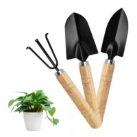 Gartenwerkzeug Set mit Gartenschaufel, Handheld Schaufeln und Holzgriff für Bonsai Pflanzen und Blumentöpfe