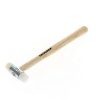 Nylonhammer mit Holzgriff und Lederkopf, Ø 22 mm, geschmiedeter Hammer mit Eschenstiel für Werkzeuge