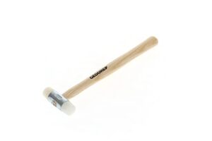 Nylonhammer mit Holzgriff und Lederkopf, Ø 22 mm, geschmiedeter Hammer mit Eschenstiel für Werkzeuge