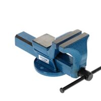 GEDORE Parallel-Schraubstock 125 x 150 mm für Heimwerker und Profis mit stabiler geschmiedeter Ausführung und induktiv geheizten Spannbacken