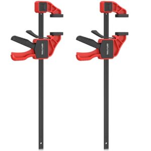 GETLITOOL Einhandzwingen 2tlg. Profi Schraubzwingen mit 75kg Spannkraft, ideal für präzises Fixieren von Holz und Möbeln