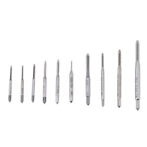 Gewindebohrer und Gewinde Set, Mini Maschinenhandgewinde, 10 Stück, M1 bis M3,5, Handgewinde für Heimwerker und DIY-Projekte