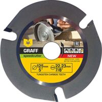 GRAFF SPEEDCUTTER Holz Sägeblatt 125 mm - Trennscheibe zum Schnitzen, Schneiden und Formen von Holz mit hoher Präzision und Sicherheit