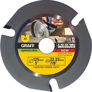 GRAFF SPEEDCUTTER Holz Sägeblatt 125 mm - Trennscheibe zum Schnitzen, Schneiden und Formen von Holz mit hoher Präzision und Sicherheit