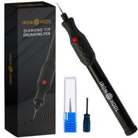 Gravierstift mit Diamantspitze für Metall, Keramik und Glas gravieren - 2X AAA Batteriebetrieben - Engraving Pen Gravierstift Elektrisch für DIY Schmuck und Schloss Gravur Gerät (schwarz)