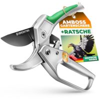GRÜNTEK KONDOR Astschere mit SK5-Klinge und automatischem Ratschenmechanismus, perfekt für das Schneiden von Ästen und Rosen