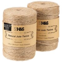 Zwei Rolls Juteschnur 3mm stark, reißfest, biologisch abbaubar, ideal für Gartenarbeit, DIY-Projekte und Dekorationen