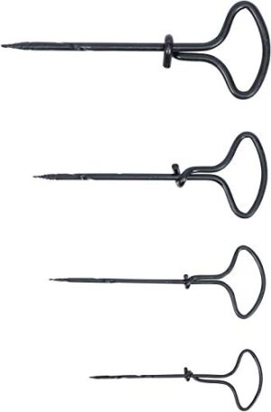 Handbohrer-Satz mit 4 Bohrern in verschiedenen Durchmessern: 2,5 mm, 3 mm, 4 mm und 5 mm. Ideal für kleinere DIY-Projekte wie Wände, Holzbretter oder Fensterböden.