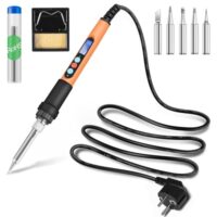 HANDSKIT 90W Lötkolben Set, Lötset mit LCD, Temperatur einstellbar 180-480°C, ideal für Anfänger und DIY-Projekte