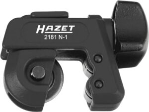 HAZET Klein-Rohrabschneider 2181N-1 mit Instant Change System (ICS) ergonomischer Drehknauf für handhabung zum Schneiden von Aluminium Kupfer und dünnwandigen Metallrohren