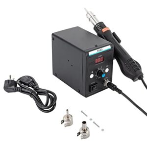 Heißluft Lötstation 700W, 120L/min, hohe Leistung für Elektronik und Reparaturhandwerk, Temperaturregelungstechnologie, PID-Temperaturregler, Mikrocomputer-Prozessoren, SMD-Technologie