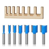 Holzfräser Set für Oberfräse, 7 Stück, Hartstoff, Verschleißfestigkeit, ideal für Holzbearbeitung, CNC-, Tischmontage- und Handroutern