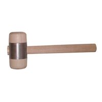 Exzellent gefertigter Holzhammer mit Hammerkopf aus Weißbuche und aufgepresstem Metallmantel für Spengler, Schlosser-Klempner und Dachdecker - Hoher Wert für Ihren Geldbeutel