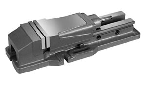 Generisch hydraulischer Maschinenschraubstock mit Backenbreite 100 mm und Öffnungsweite 170 mm in grauer Farbe. Robuste Bauart, hohe Präzision und Stabilität.
