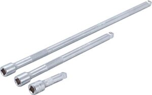 Kippverlängerungs-Satz aus Chrom-Vanadium-Stahl, 3 Teile, 6,3 mm (1/4 Zoll), 50 / 150 / 250 mm, verchromt und matt gehalten