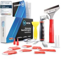 Professionelles Werkzeug zum Silikon entfernen - Silikon Abzieher, Fugenglätter und Fugenmesser