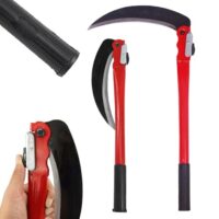 Klappbarer Handsichel mit gummiertem Griff und scharfer Klinge, ideal für Gartenarbeit und Outdoor-Aktivitäten