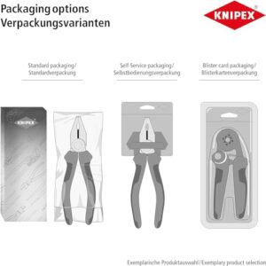 KNIPEX Seitenschneider, verchromt, 180 mm, Chrom-Vanadium Stahl, VDE, weicher Draht (Kupfer)-harter Draht (Stahldraht), Präzisionsschneiden