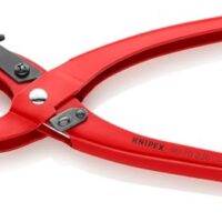 Knipex Revolverlochzange, rot pulverbeschichtet, 220 mm, Werkzeug für Leder, Textil und Kunststoff
