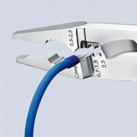 KNIPEX Elektro-Installationszange, VDE-zugelassenes Werkzeug für die Elektrotechnik, Kabelschneiden, Abisolieren, Crimpen von Aderendhülsen, Greifen und Biegen von Materialien, Multitool