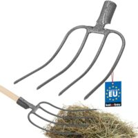 KOTARBAU Forke Mistgabel Grabegabel Spatengabel Heugabel 4 Zinken Grabgabel 4 Zinken - Hochwertiges Werkzeug für den Garten- und Landbau, langlebig und korrosionsbeständig