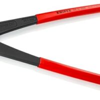 KNIPEX Kraft-Monierzange hochübersetzt mit Kunststoff überzogen schwarz atramentiert 300 mm für Heimwerker-Projekte, Monierzange für tiefliegende Eisen und Bindedrähte