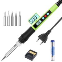 Lötkolben Set mit LED-Lötkolben, Einstellung von 180 bis 500°C und Verriegelung. Einsetzung für Reparatur und Schweißen.