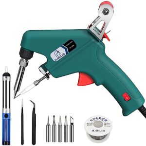 Hochwertiges Lötkolben-Set mit 60W-Lötpistole und Ein/Aus-Schalter für Elektronik-Reparatur, inklusive Lötdraht und Entlötpumpe, ideal für Profis und Einsteiger
