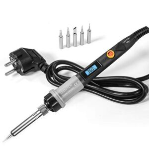 Lötkolben SREMTCH 80W Set mit LCD Bildschirm, EIN/AUS Schalter und Temperaturknopf für professionelle Lötarbeit