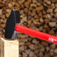 Meister Vorschlaghammer für Abbrucharbeiten und Renovierungen - 4 kg Kopfgewicht - Vibrationsarmer Fiberglas-Stiel - Gehärteter Stahlkopf