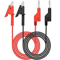 2 Stk. Messleitungen mit Bananensteckern und Krokodilklemmen, flexibler Kabeldraht für elektrische Multimeter-Prüfungen