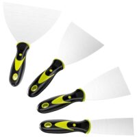 Mesybveo 4 Stücke Putty Messer Spachtel Set, Malerspachtel aus Rostfreiem Edelstahl für Renovierungs- und Malerarbeiten