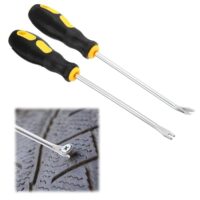 Metall Brecheisenwerkzeug zum Entfernen von Heftern, Werkzeuge zum Abziehen von Klammern und Tacken, Polster Konstruktion Nagelzieher, U-Spitze Nagelabzieher, 2PC