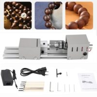 Mini-Drehmaschine 96W 220V, 4000-9000 U/min, präzise Drehbank für Metall und Holz, Feindrehmaschine, Perlen-Maschine, Lathe, kleine Poliermaschine