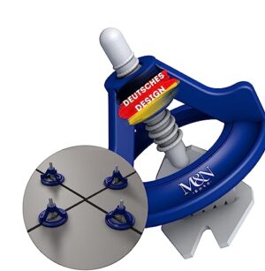 M&N Fliesen Nivelliersystem Set 1mm, 1.5mm, 2mm, 3mm Mega-Auswahl für Fliesenverlegung - Werkzeugset mit Laschen und Zughauben