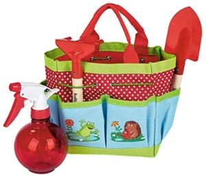 Krabbelkäfer gefüllte Gartentasche für Kinder, Gartenarbeits-Set mit Tasche, Schaufel, Harke und Sprühflasche, buntes Spielzeug für Kleinkinder, praktisches Werkzeugset für unbeschwerte Gartenstunden