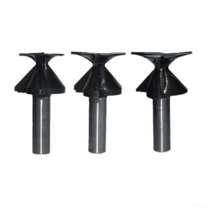 Nahtloser schwarzer Schneideisen-Bit mit hitzebeständiger Beschichtung für gebogene Teile, ideal für professionelle Holzbearbeitung und Kunstinstallationen.