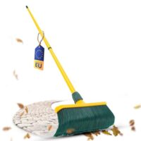 Novaliv Krallenbesen Set 40 cm Kunststoff mit Teleskopstiel gebogenen Borsten Gartenbesen Straßenbesen Kehrbesen Laubbesen, perfekter Besen für den täglichen Gebrauch im Garten oder auf der Terrasse