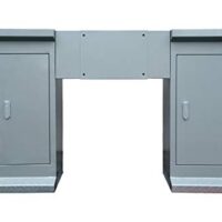 Universeller Unterschrank für Drehmaschine mit zwei Schränken und Drehtüren, ideal für Werkstatt oder Fabrik