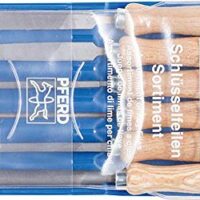 PFERD Schlüsselfeilein-Set 265 B, 6 Feilen, 100mm, mit Holzheften für filigrane und leichte Feilarbeiten