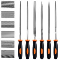 Preciva Feilen Set, 6-teilig, Werkzeugset für Heimwerker und Werker mit Flachfeile, Halbrundfeile, Rundfeile und Nadelfeile zum Schruppen und Zerspanen von Metall und Holz.