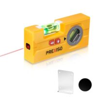 Prexiso 2-in-1 Laser-Wasserwaage, Torpedo-Wasserwaage mit LED-Licht, Magnet und 10 m Laser, Kreuzlinienlaser, digitale Wasserwaage mit Laser für Bilder, Markierungen, Heimwerken