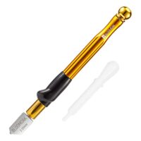 Professioneller Hartmetall Wolfram Legierung Griff Glas Cutter Werkzeug mit Serie 2–19 MM Selbstölend Professional Glasschneider Diamant Cutter für dickes Glas Mosaik und Fliesen Bleistift