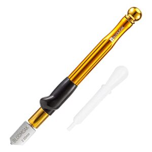 Professioneller Hartmetall Wolfram Legierung Griff Glas Cutter Werkzeug mit Serie 2–19 MM Selbstölend Professional Glasschneider Diamant Cutter für dickes Glas Mosaik und Fliesen Bleistift